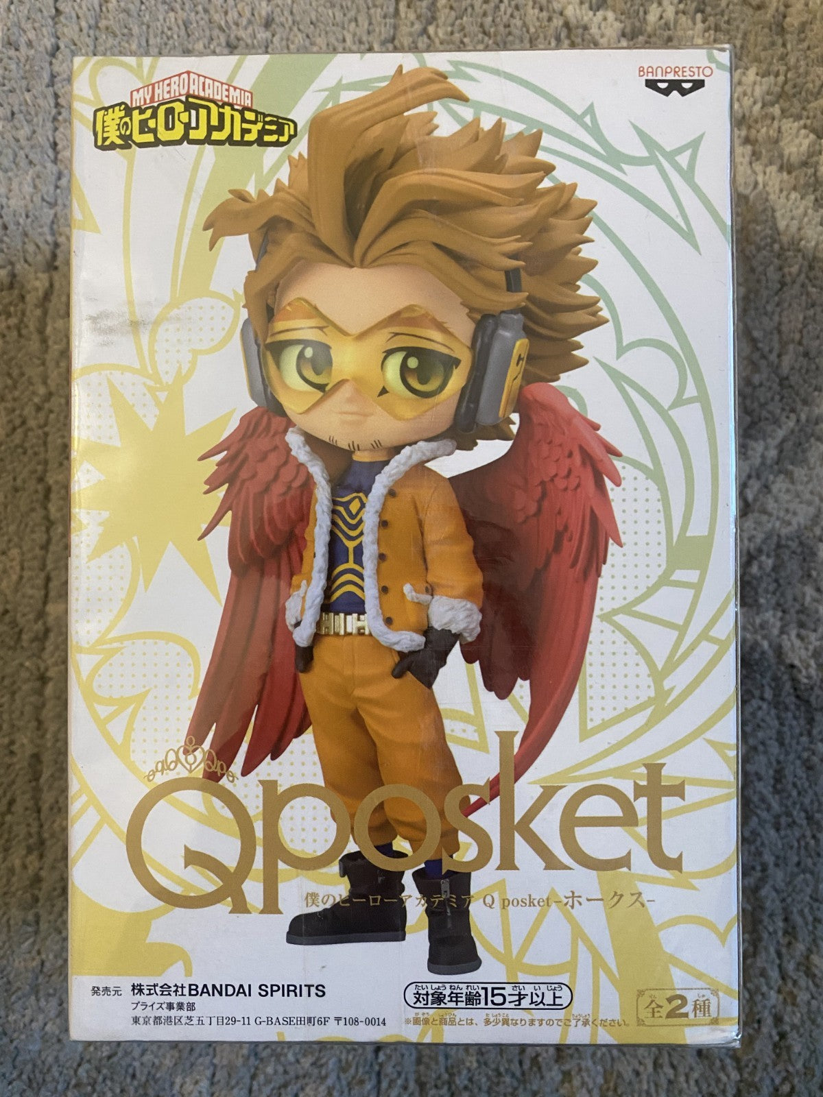 Japan My Hero Academia Q Posket HAWKS A Figure Anime Movie Toy Banpresto Bandai