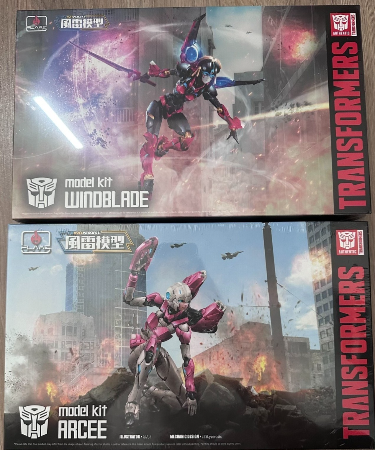 Flame Toys Furai Transformers Arcee & Windblade Model Kit Bundle Autobot Set