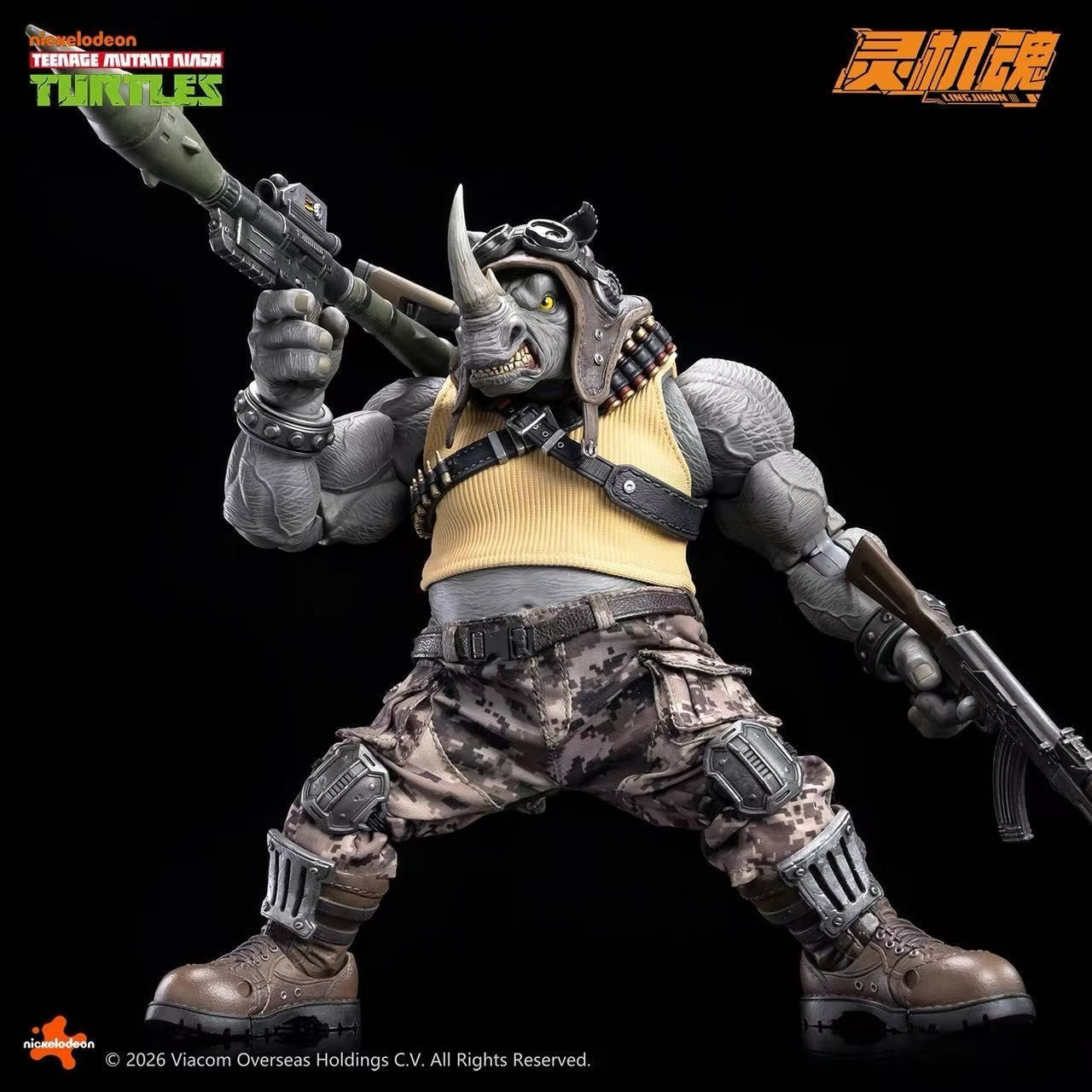 TMNT Rocksteady 1/12 Action Figure LingJiHun Teenage Mutant Ninja Turtles PREORD