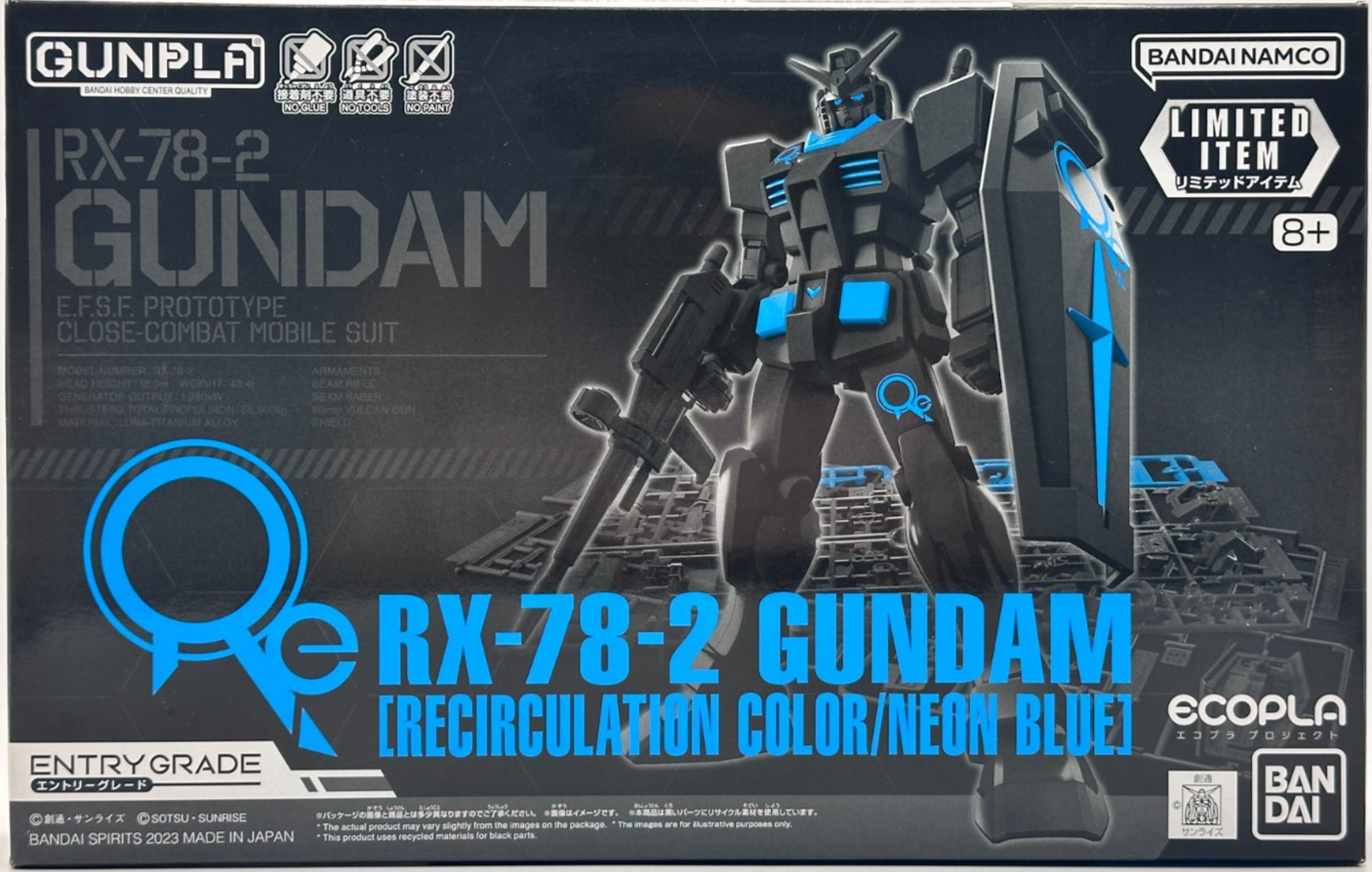 RX-78-2 Gundam Entry Grade Ecopla Recirculation Color Neon Blue Limited