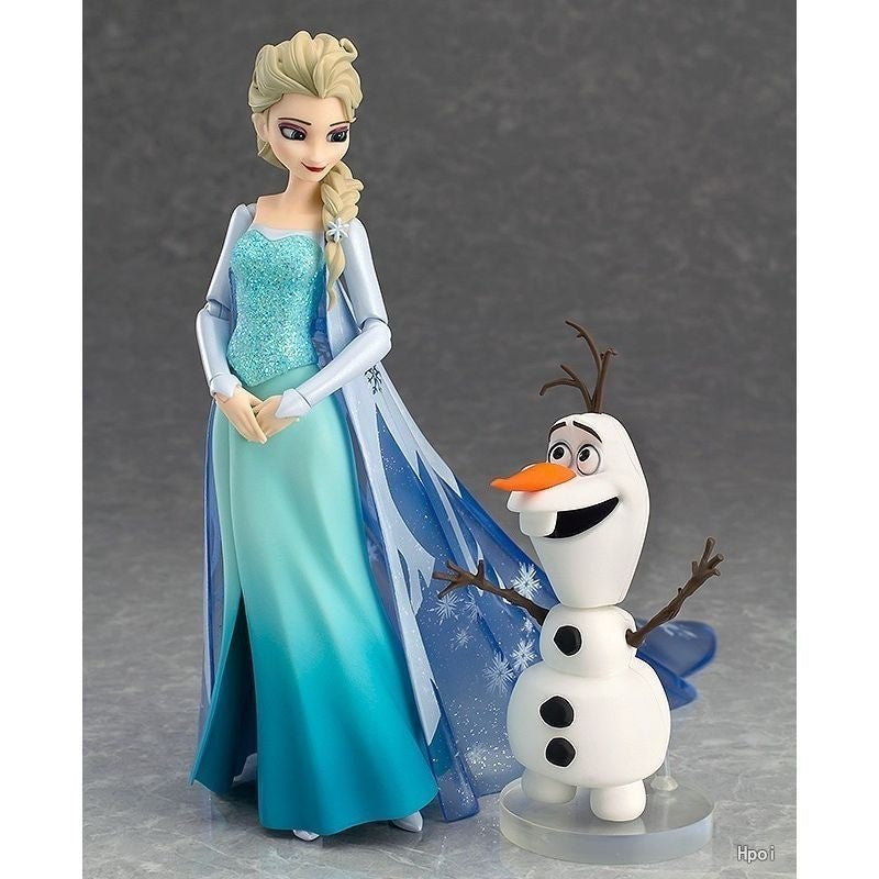 Disney Figma 308 Elsa Frozen Action Figure Max Factory + Olaf New Authentic