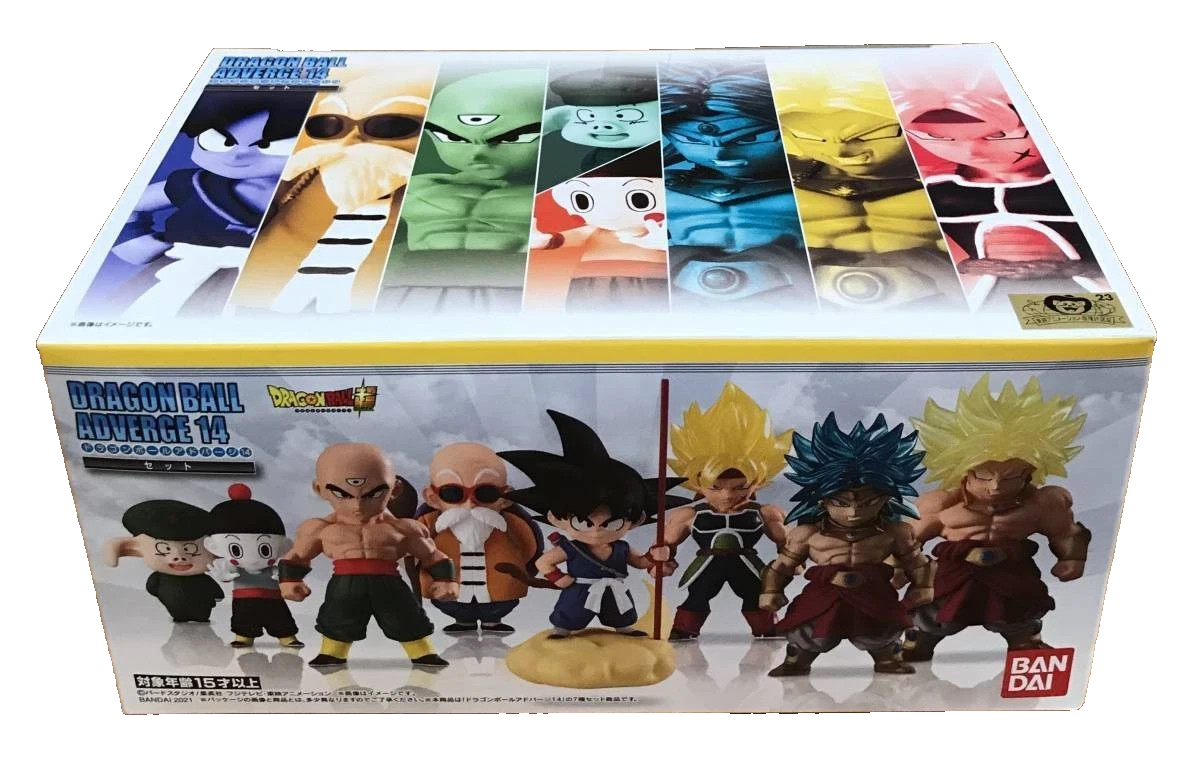 Bandai Dragon Ball Adverge 14 Full Set of 7 Figures Goku Super Saiyan Broly New