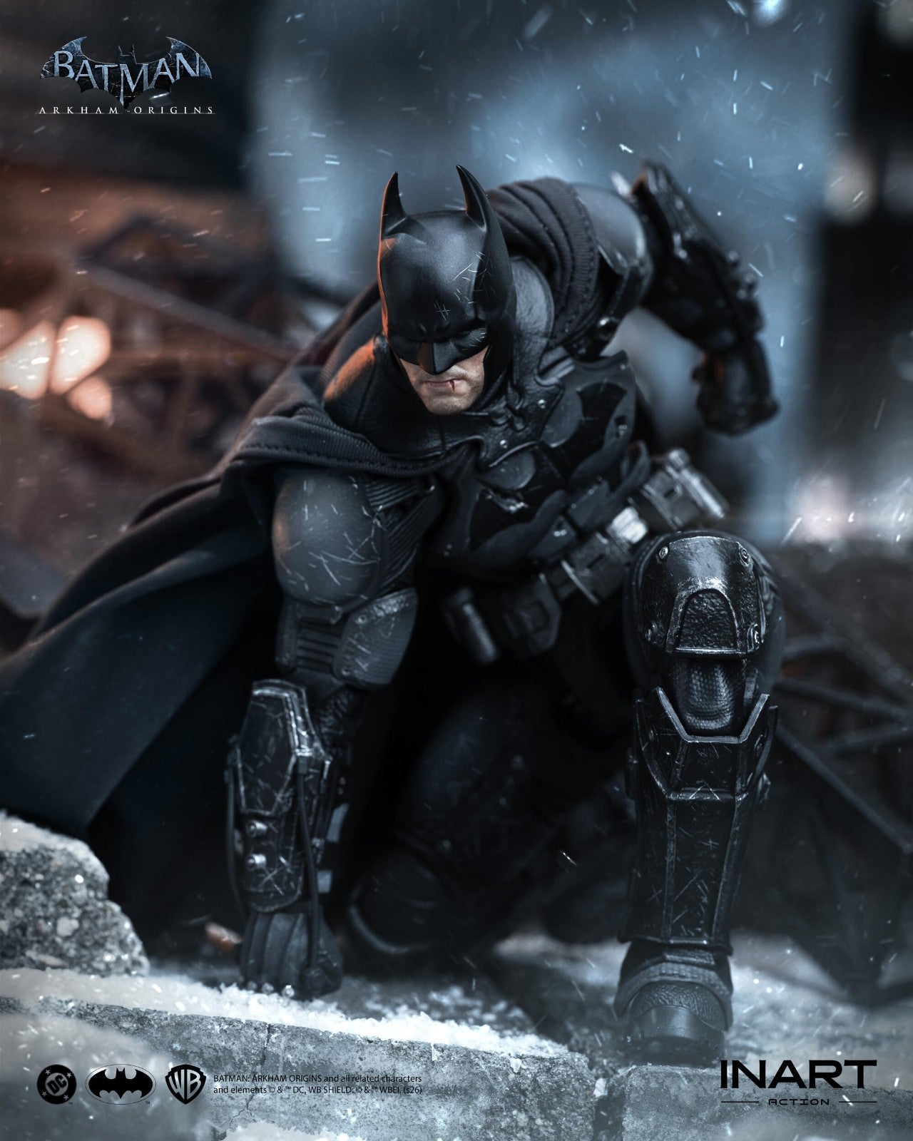 INART Batman Arkham Origins Battle Damaged 1/12 Figure DC Action PREORDER