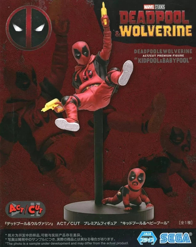 Marvel Deadpool & Wolverine Kidpool & Babypool ACT/CUT Premium Figure SEGA