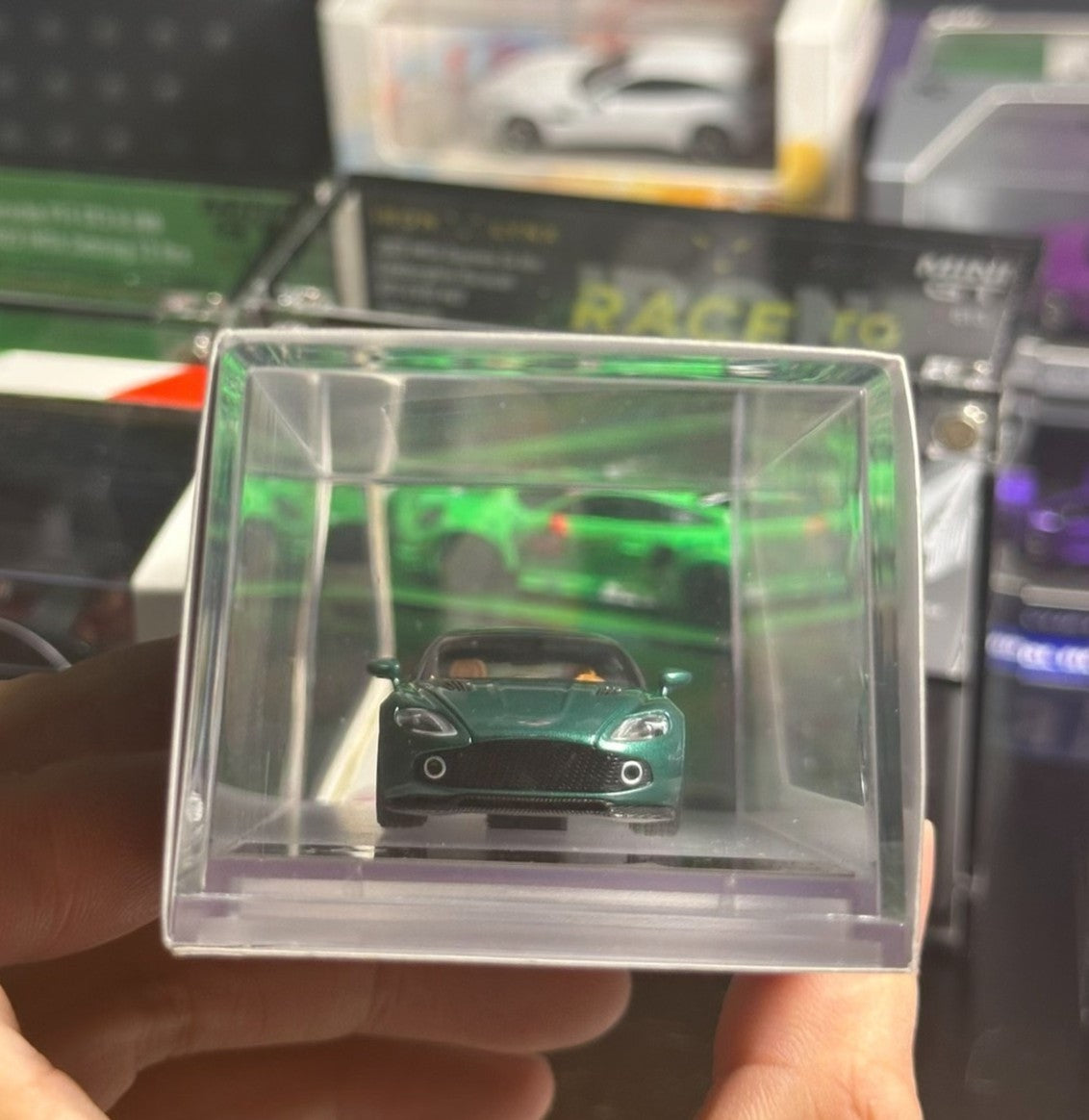 King Model Aston Martin Vanquish Zagato Green 1/64 Diecast