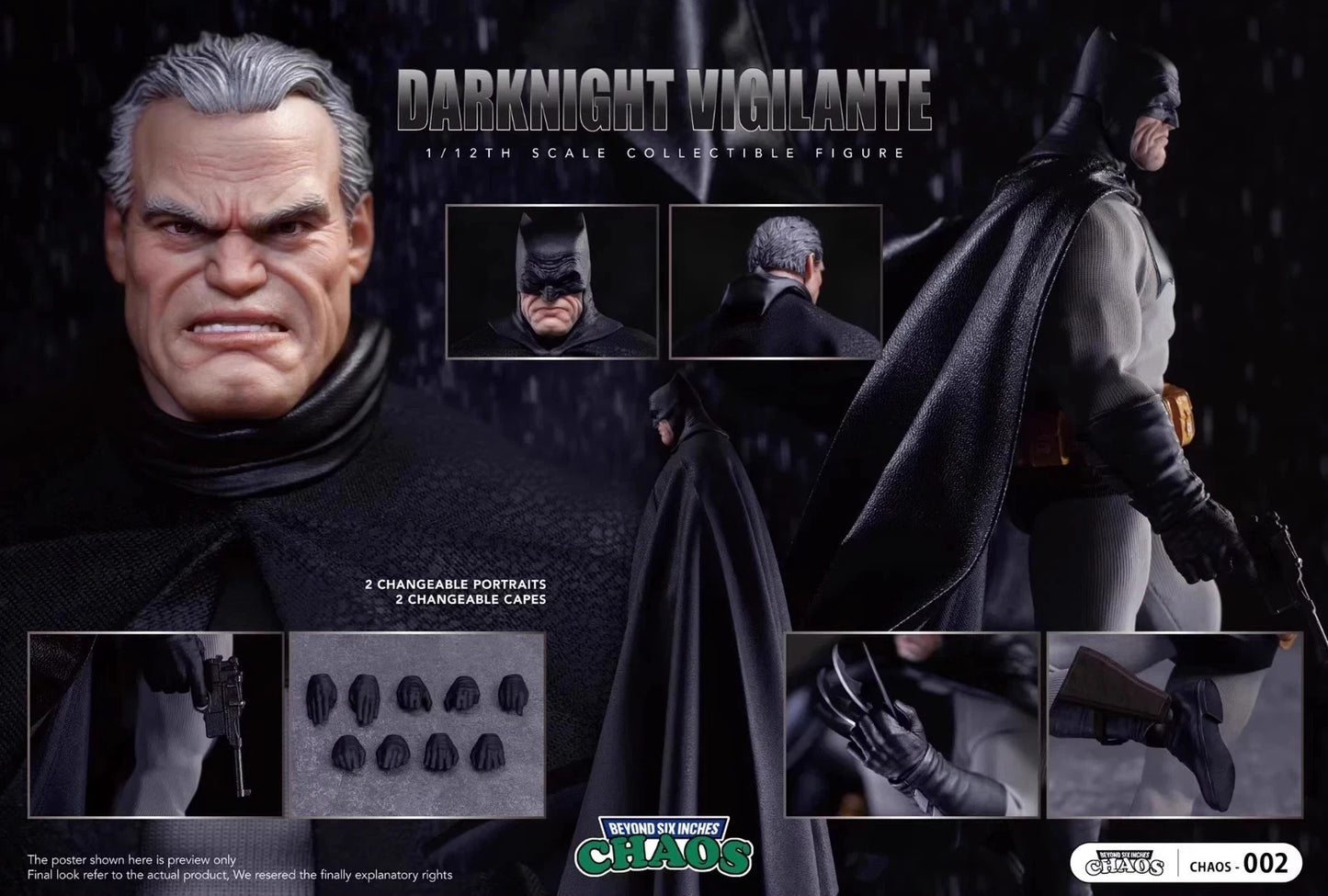 Beyond Six Inches CHAOS Darknight Vigilante 1/12 Collectible Figure