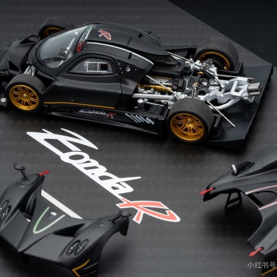 Pagani Zonda R Black 1/64 Diecast Model Car AR Box