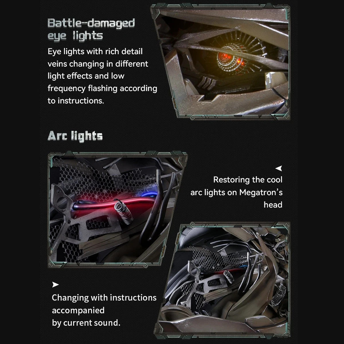 Killerbody Transformers Megatron Wearable Helmet LED Light Voice Changer