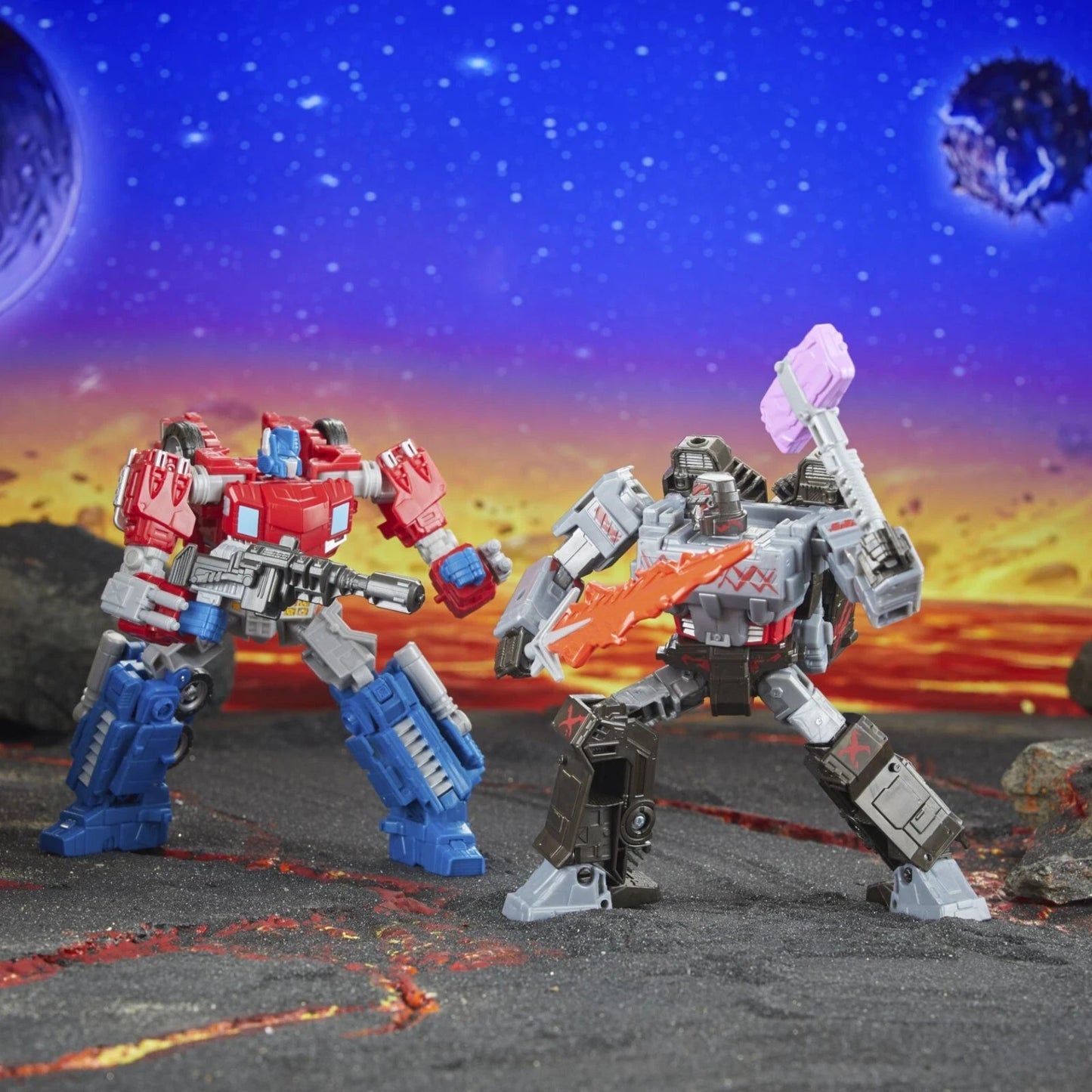 Transformers Legacy United Fractured Friendship 2-Pack Megatron Orion Pax Takara