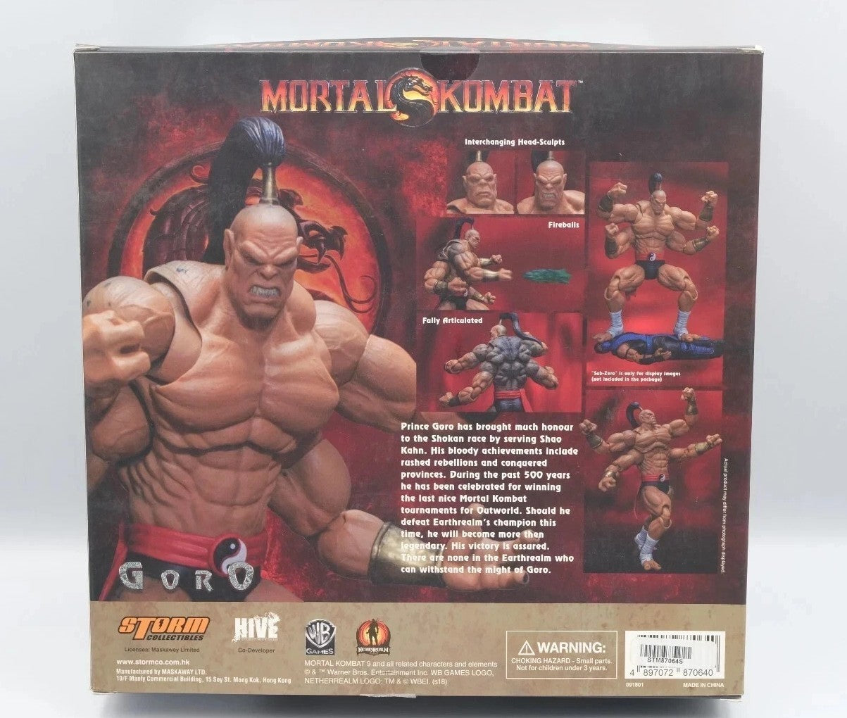Storm Collectibles Mortal Kombat Goro 1/12 Action Figure Authentic