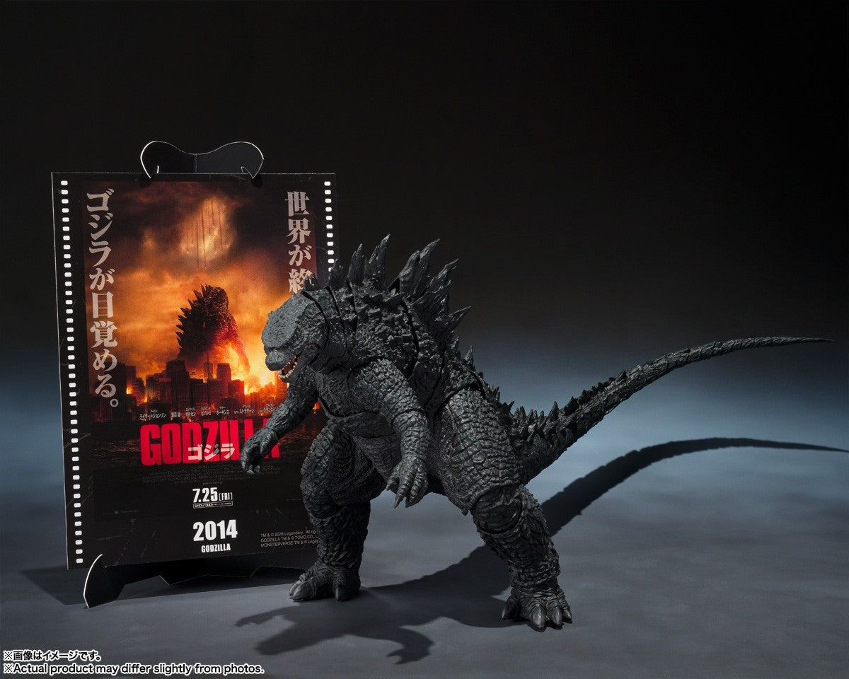 SH MonsterArts Godzilla 2014 Poster Color Ver Figure Bandai Preorder