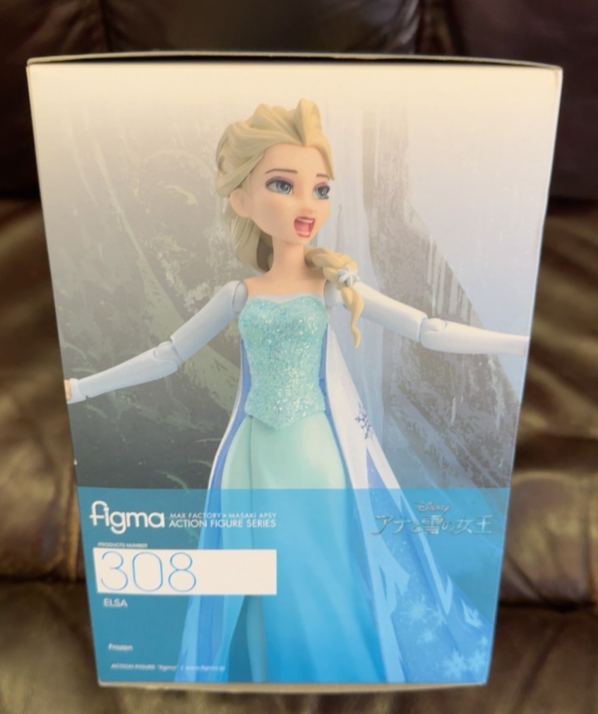Disney Figma 308 Elsa Frozen Action Figure Max Factory + Olaf New Authentic