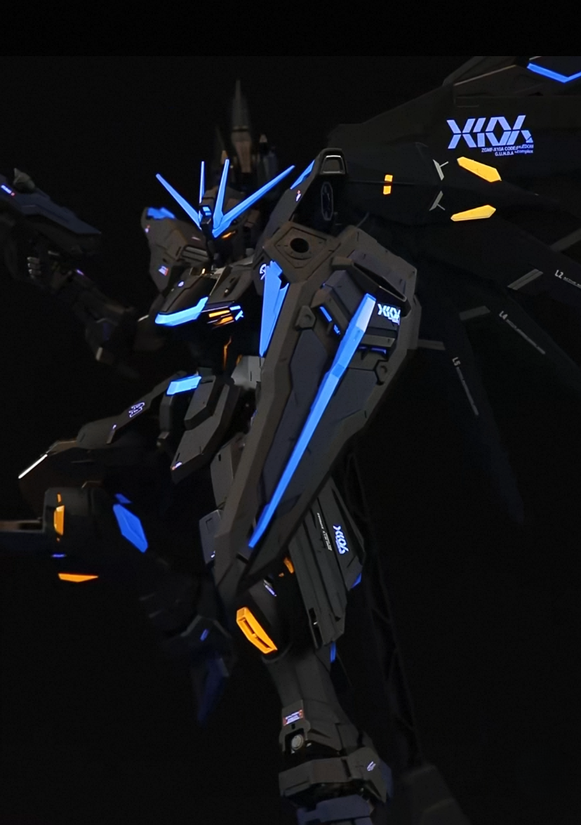 MG 1/100 Freedom Gundam Dark Blue Custom Painted Model Kit Completed