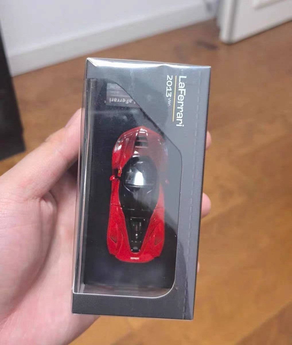 King Model 1/64 Ferrari LaFerrari Red Hardtop Silver Wheels Diecast Rare