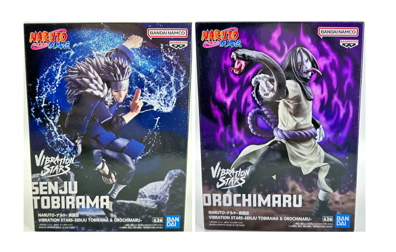 Naruto Shippuden Vibration Stars Orochimaru & Tobirama Figure Banpresto New