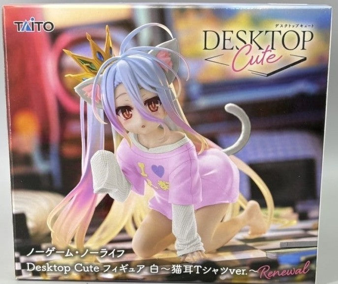 Taito No Game No Life – Shiro Desktop Cute Figure Cat Ear T-Shirt Ver. Renewal