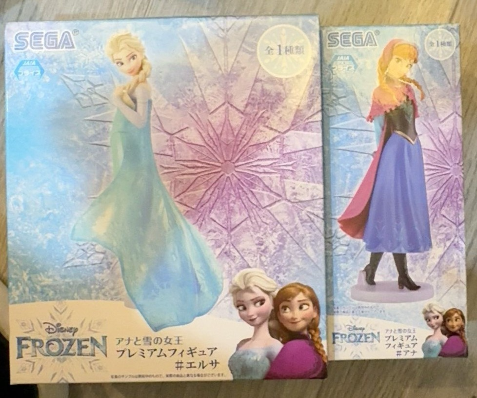Frozen Elsa & Anna Figure Set – SEGA Premium Prize Figures – Disney Collectibles