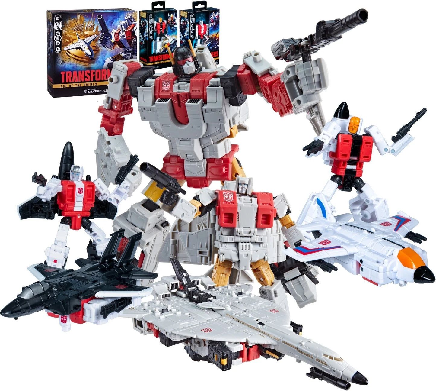 Transformers Aerialbots Set Silverbolt Air Raid Slingshot Age of the Primes NEW