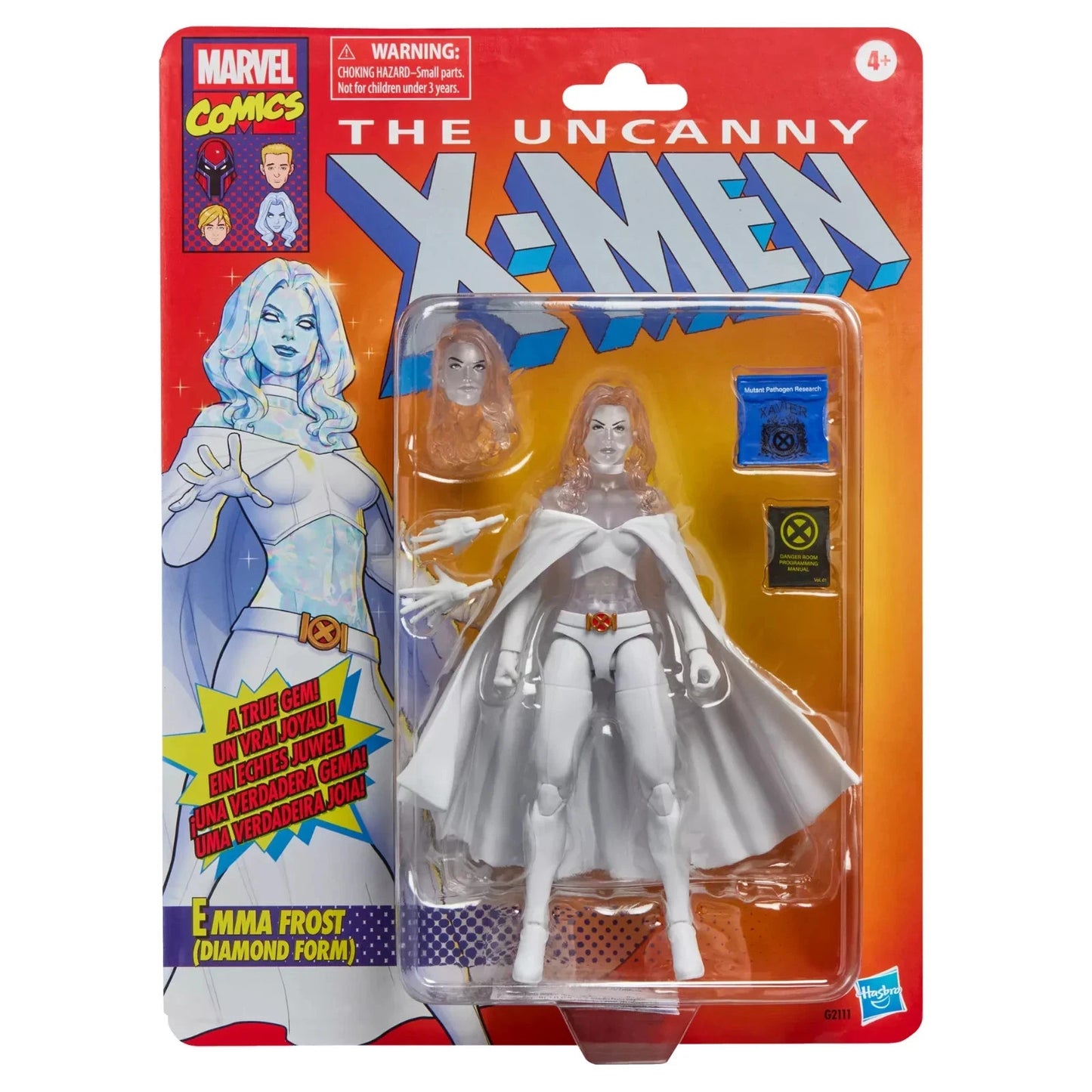 Marvel Legends Emma Frost Diamond Form X-Men Retro Card Hasbro Figure New