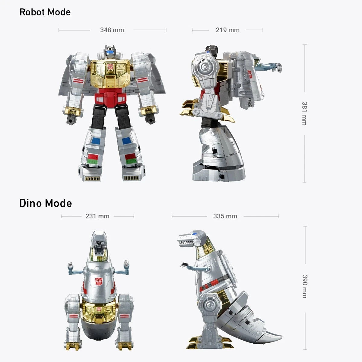 Robosen Transformers Grimlock Auto Converting Robot G1 Dinobot Voice RC