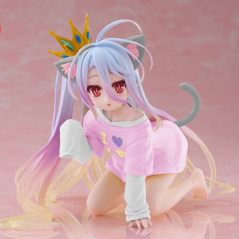 Taito No Game No Life – Shiro Desktop Cute Figure Cat Ear T-Shirt Ver. Renewal