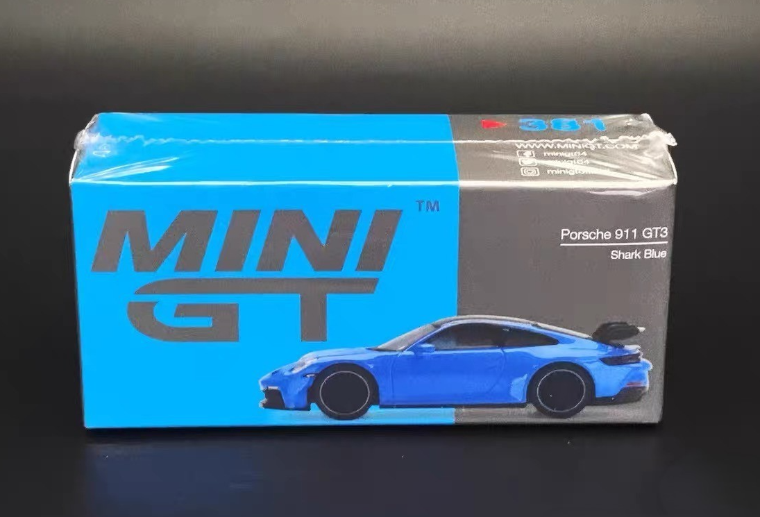 Mini GT Porsche 911 GT3 Shark Blue 1/64 Diecast Model Car Mijo Exclusive