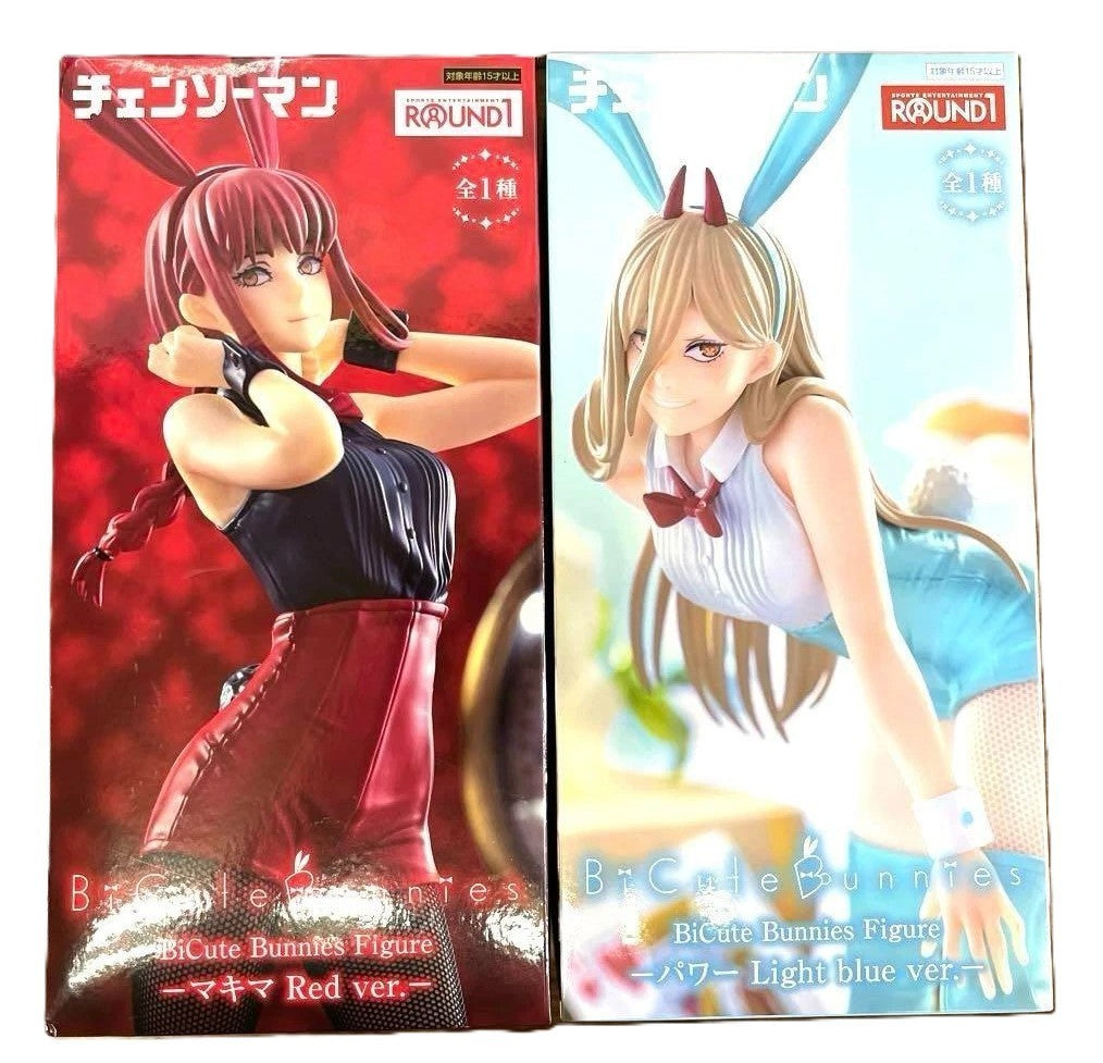 BiCute Bunnies Chainsaw Man Makima Red + Power Light Blue Ver. Figure 2-Pack NEW