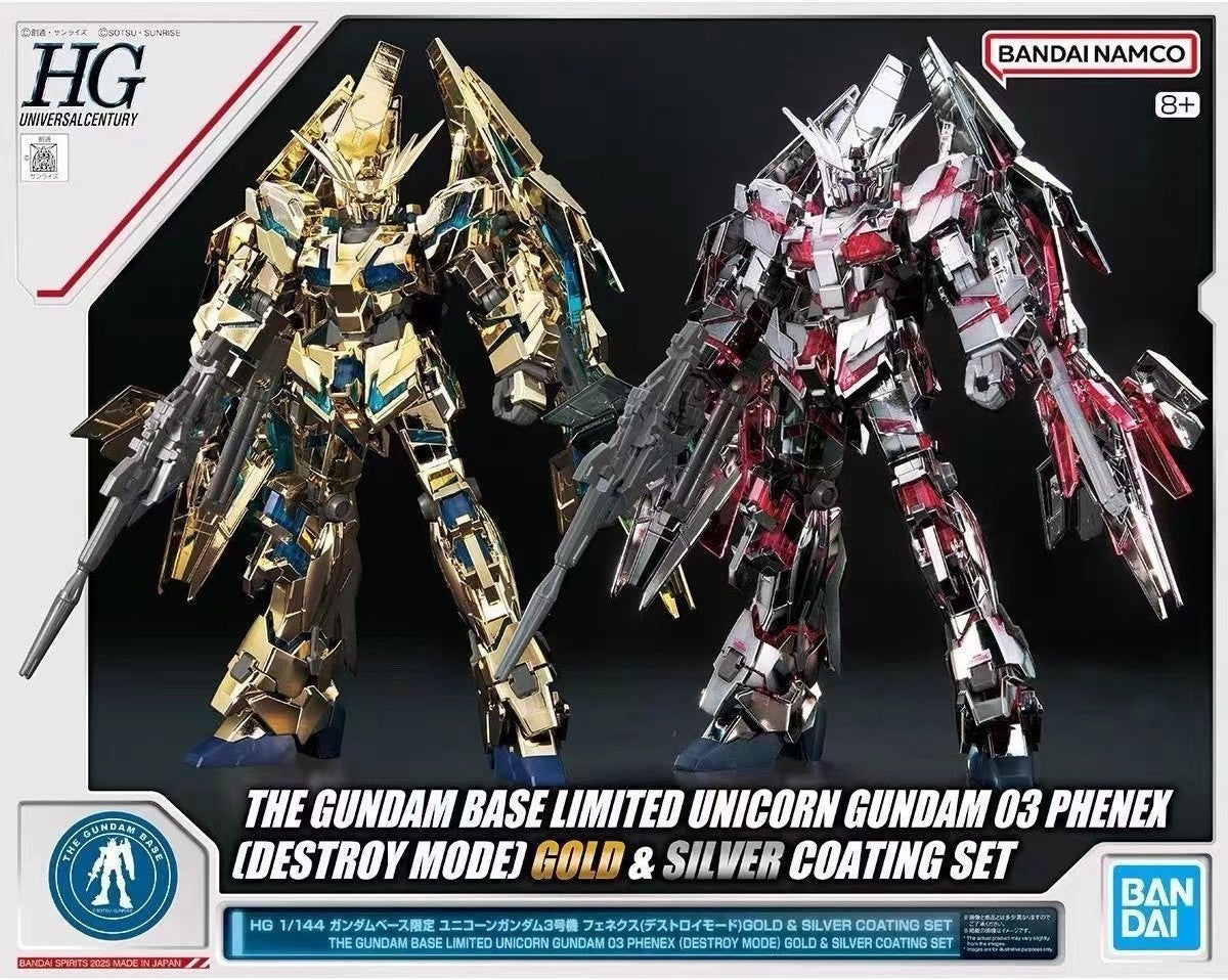 HG 1/144 Unicorn Gundam 03 Phenex (Destroy Mode) Gold&Silver Coating Set limited