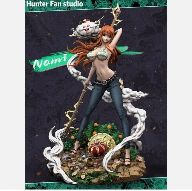 HUNTER FAN Recast Nami ONE PIECE 1/6 Resin Figure Anime GK Statue Painted