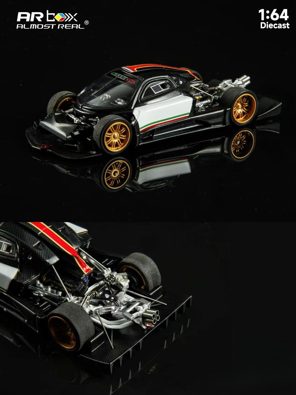 Pagani Zonda R White 1/64 Diecast Model Car AR Box