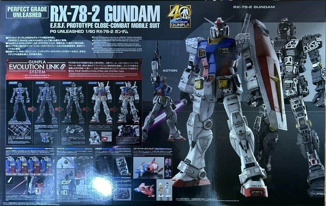 Perfect Grade Unleashed RX-78-2 Gundam | PGU 1/60 Scale | E.F.S.F. Prototype