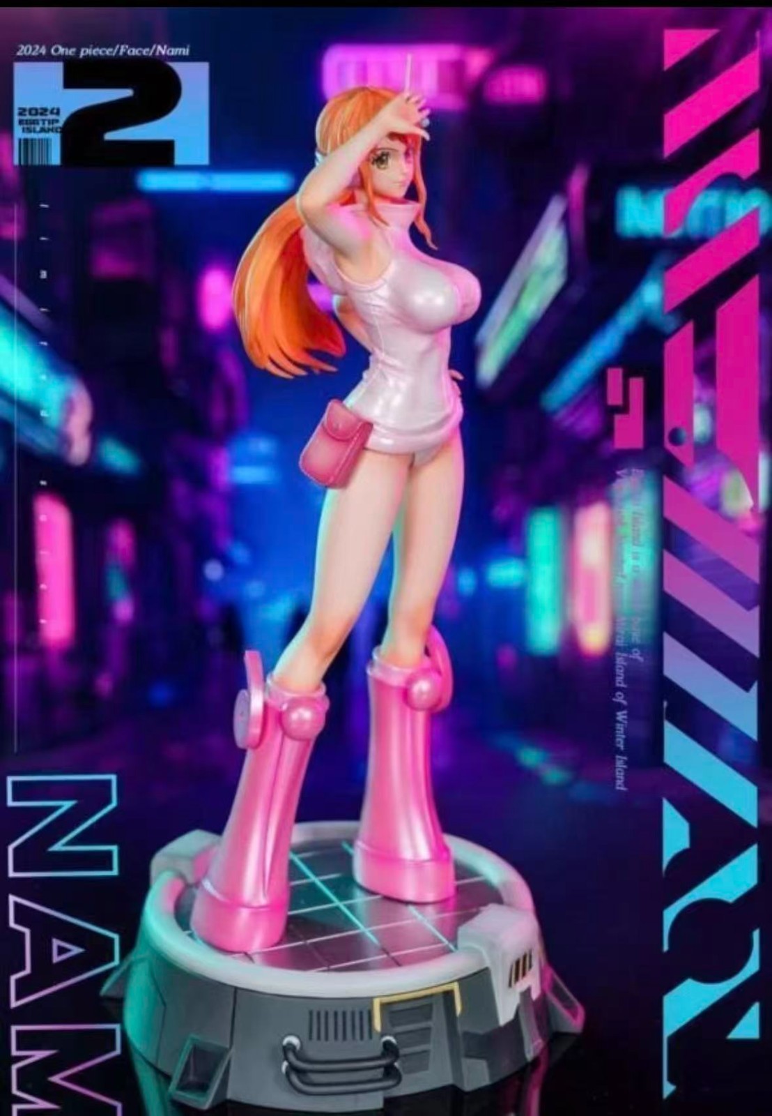 One Piece Nami Egghead Island Ver. 1/6 Resin Statue GK Figure LED Base