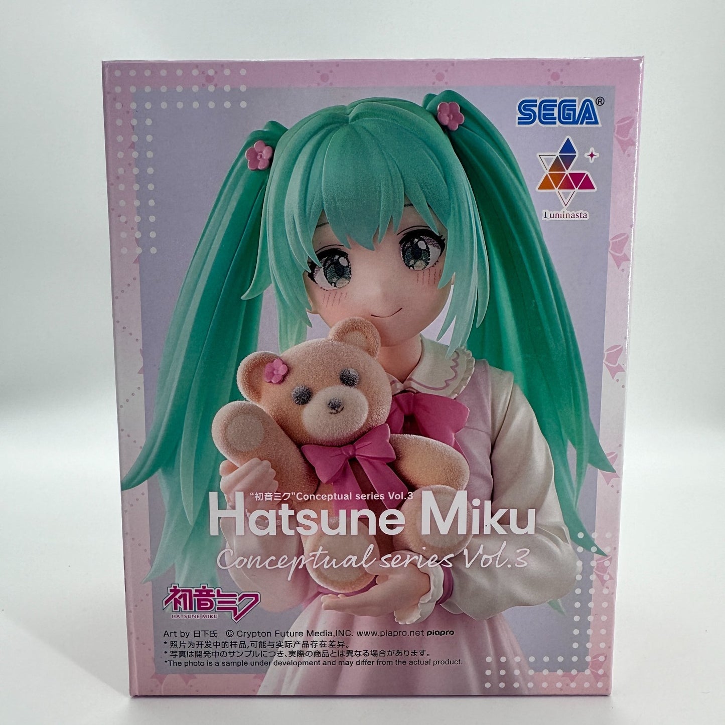 Hatsune Miku Conceptual Series Vol.3 Luminasta SEGA Figure with Teddy Bear New