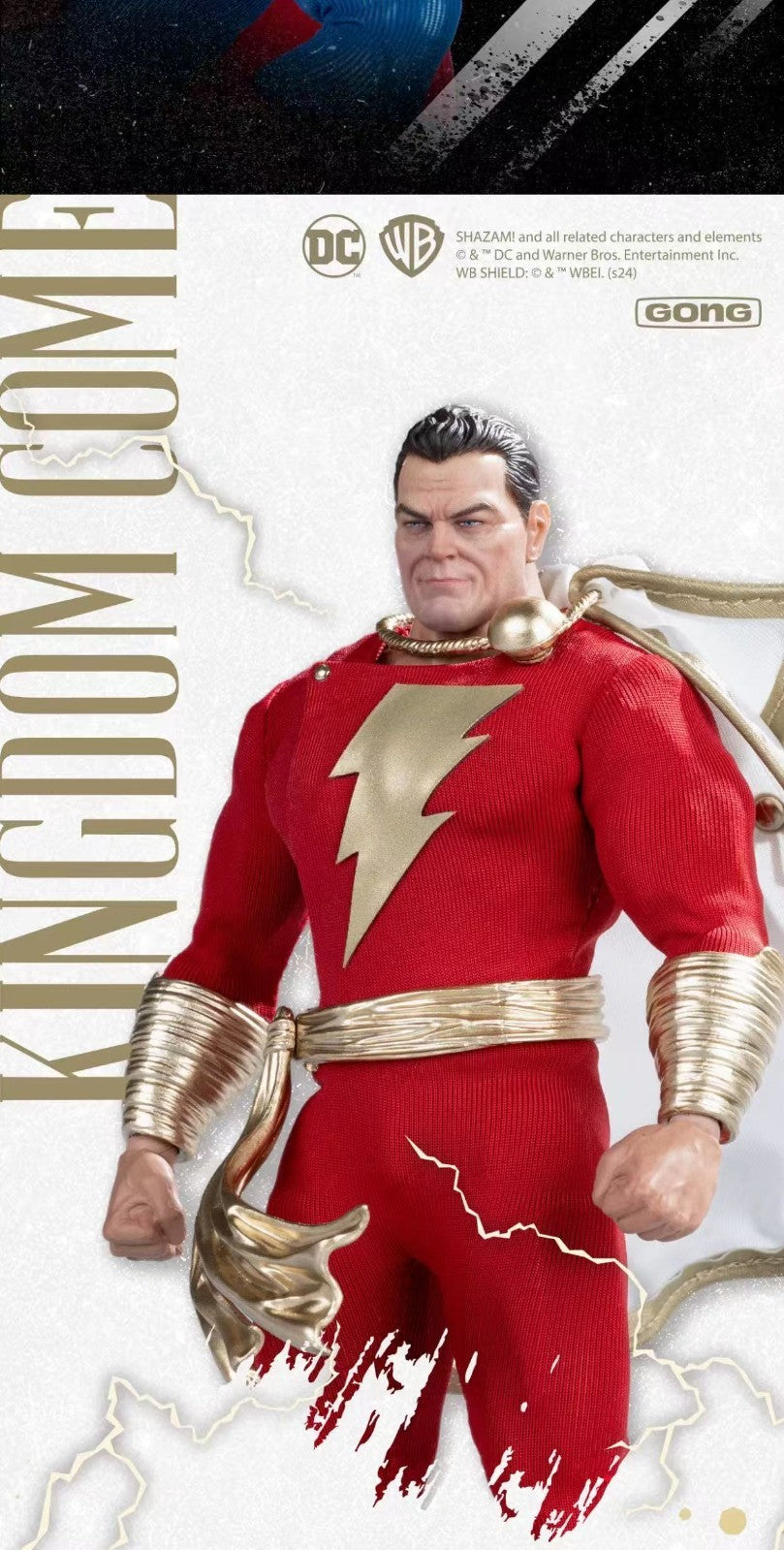 Shazam 1/12 Scale Action Figure GONG DC Comics Warner Bros Licensed Set w/Bonus