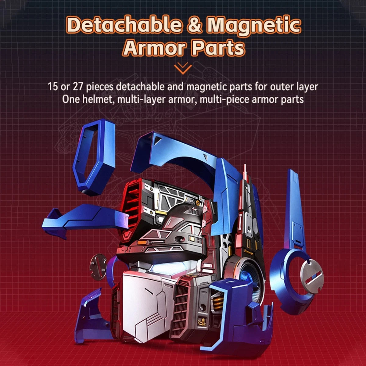 Transformers G1 Optimus Prime Wearable Helmet LED Voice Control Electronic Mask