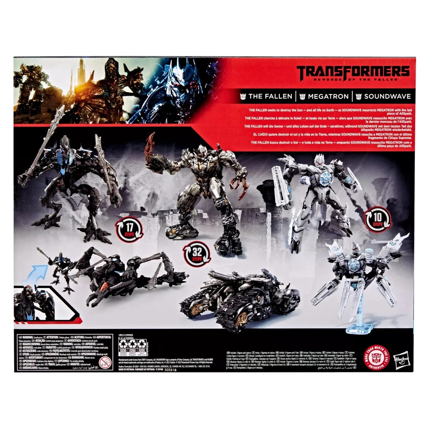 Transformers Studio Series Decepticon 3-Pack Megatron Soundwave The Fallen NEW