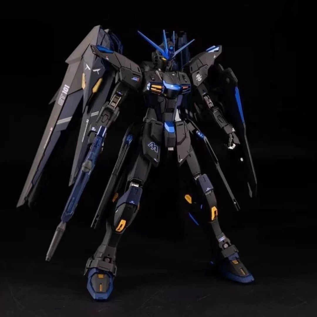 MG 1/100 Freedom Gundam Dark Blue Custom Painted Model Kit Completed