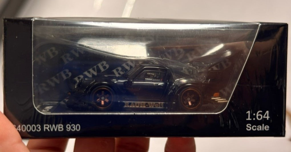 FG Model RWB 930 Porsche Black Full Open 1/64 Diecast Car New