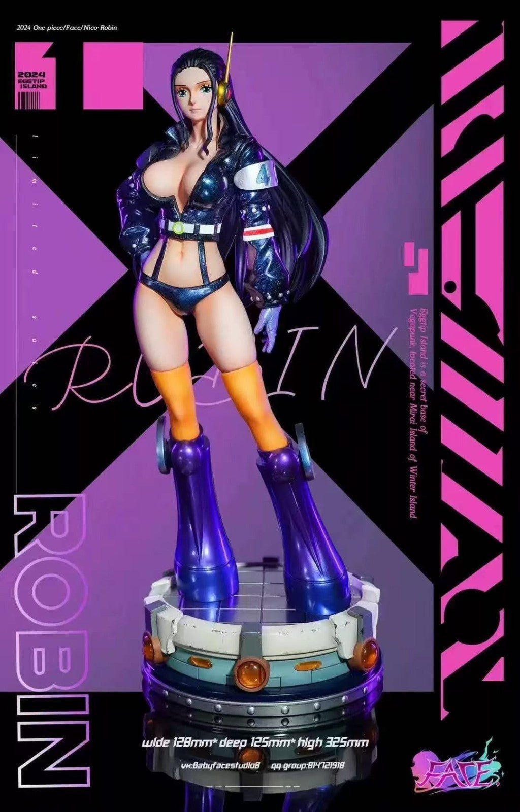 Nico Robin Egghead Ver One Piece 1/6 Scale Resin Statue LED Base GK Figure Model