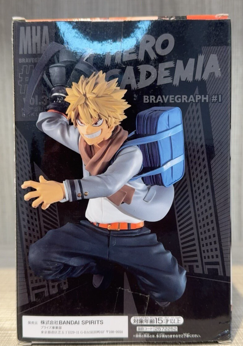 Katsuki Bakugo Figure – My Hero Academia BRAVEGRAPH #1 Vol.3 Banpresto Anime NEW