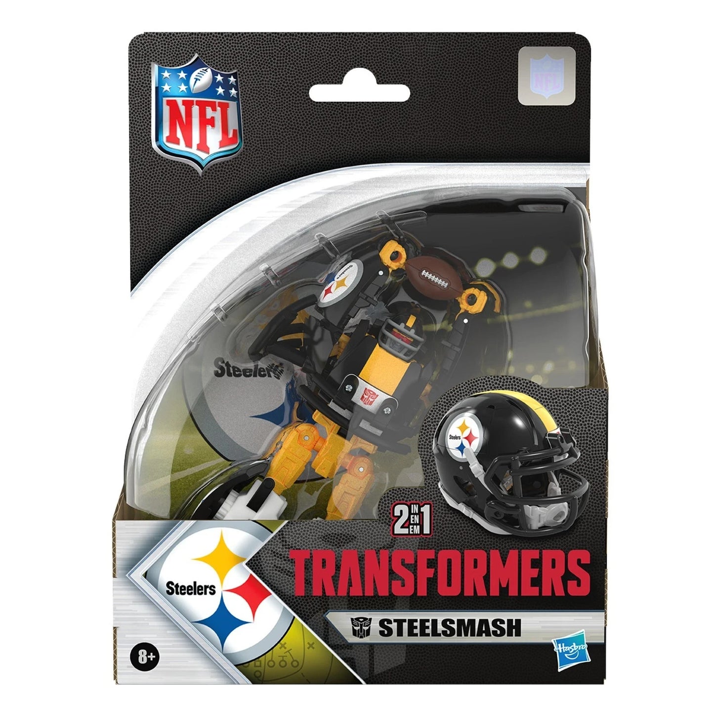 Steelsmash Steelers Transformers NFL Helmet Robot Hasbro Figure New