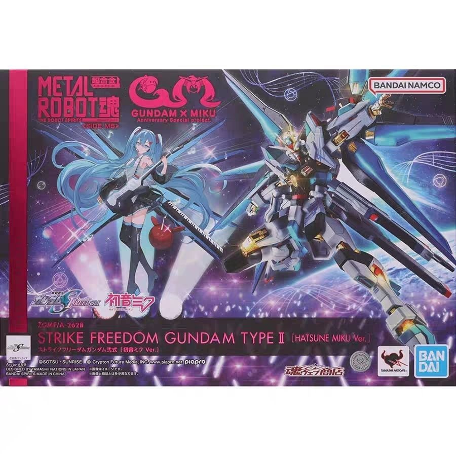 Bandai Metal Robot Spirits Strike Freedom Gundam Type II Hatsune Miku Ver Figure
