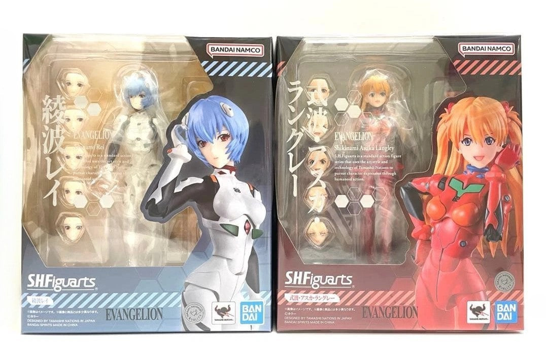 S.H.Figuarts Evangelion Rei Ayanami & Asuka Langley Bandai Figure Set