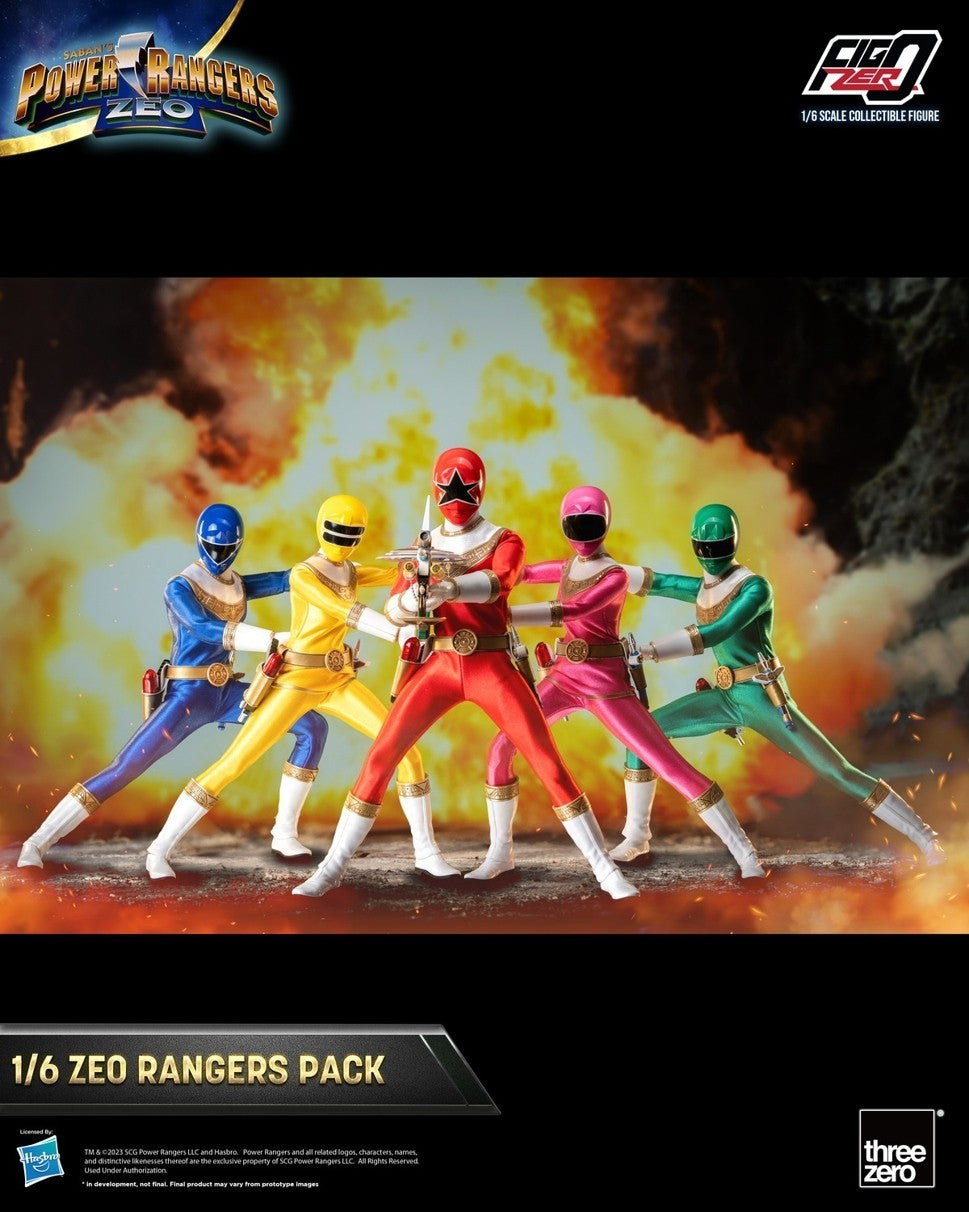 Preorder Threezero Power Rangers Zeo 1/6 Rangers Pack Set