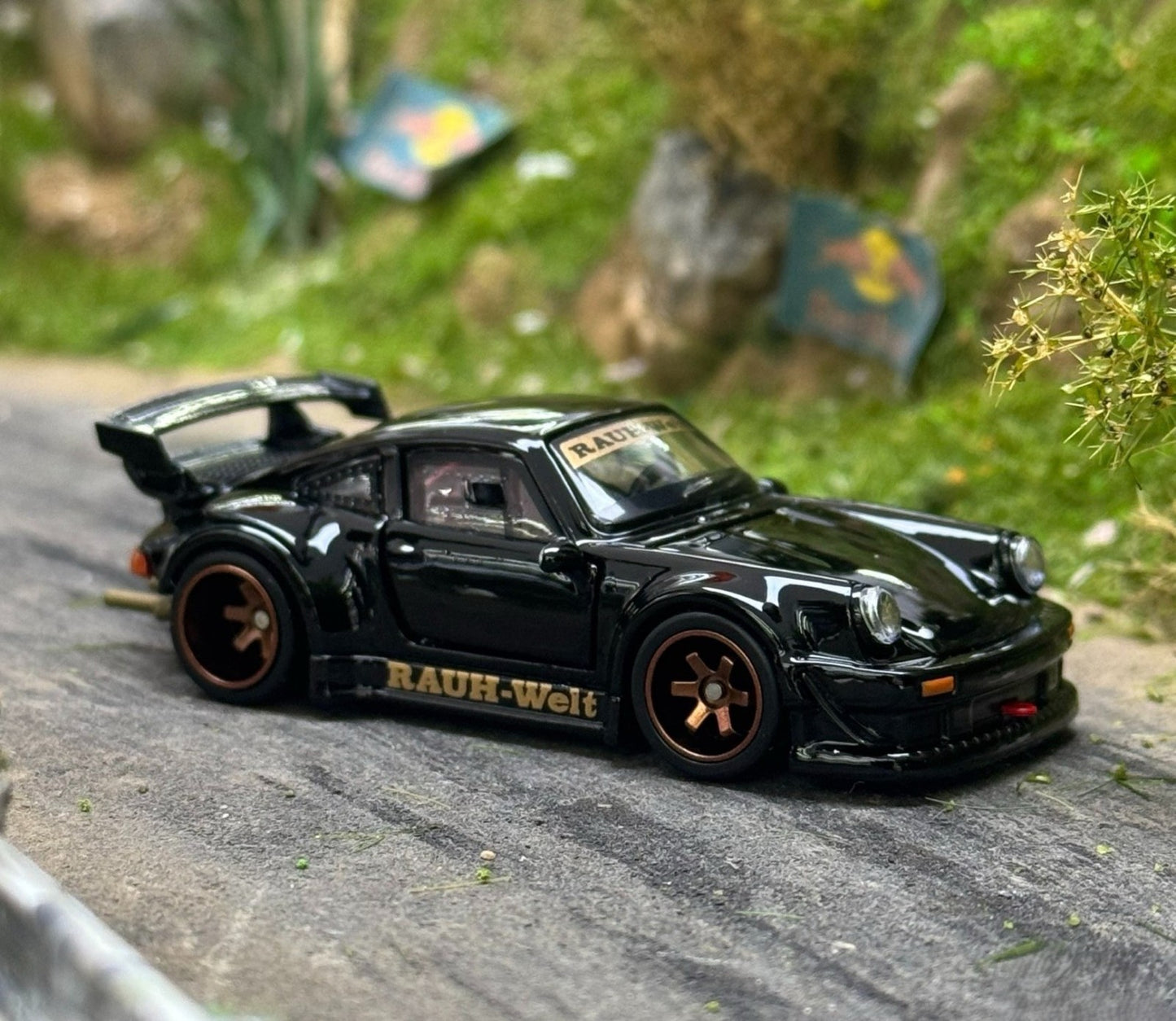 FG Model RWB 930 Porsche Black Full Open 1/64 Diecast Car New