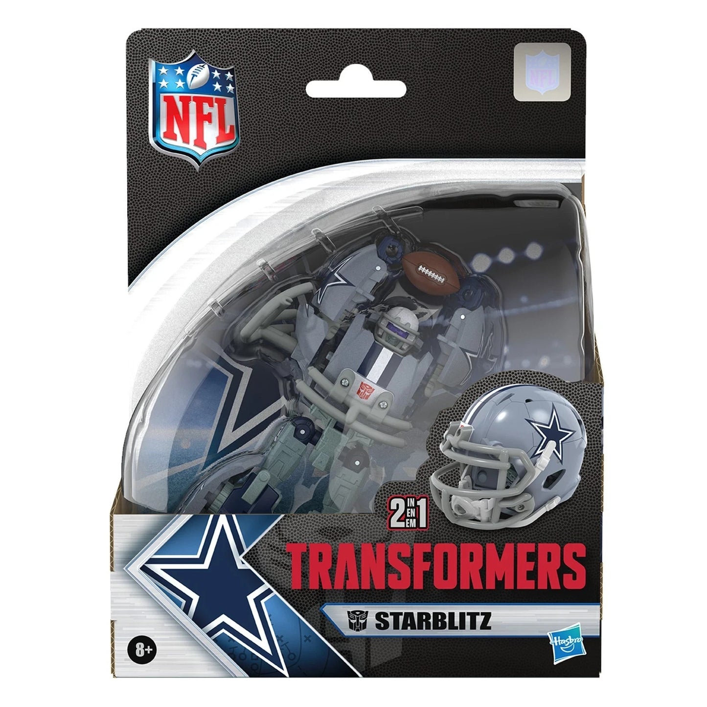 Starblitz Dallas Cowboys Transformers NFL Helmet Robot Hasbro Figure New