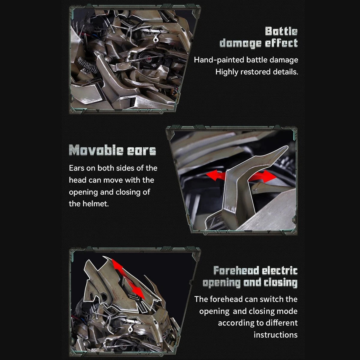Killerbody Transformers Megatron Wearable Helmet LED Light Voice Changer