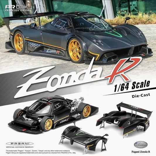 Pagani Zonda R Black 1/64 Diecast Model Car AR Box