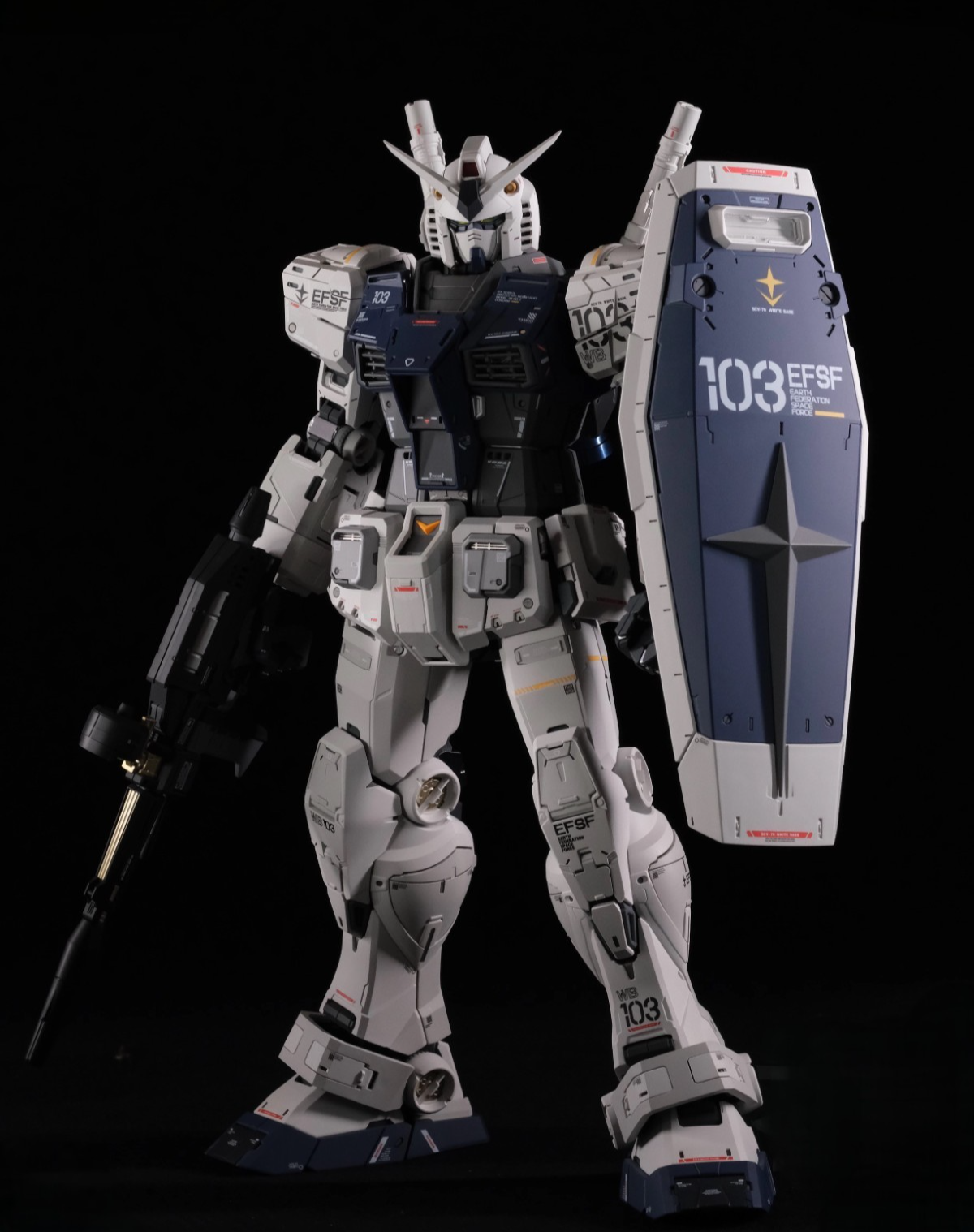 MG 1/100 RX-93 Nu Gundam Ver. Ka Custom Painted Model Kit EFSF MS 103 Figure
