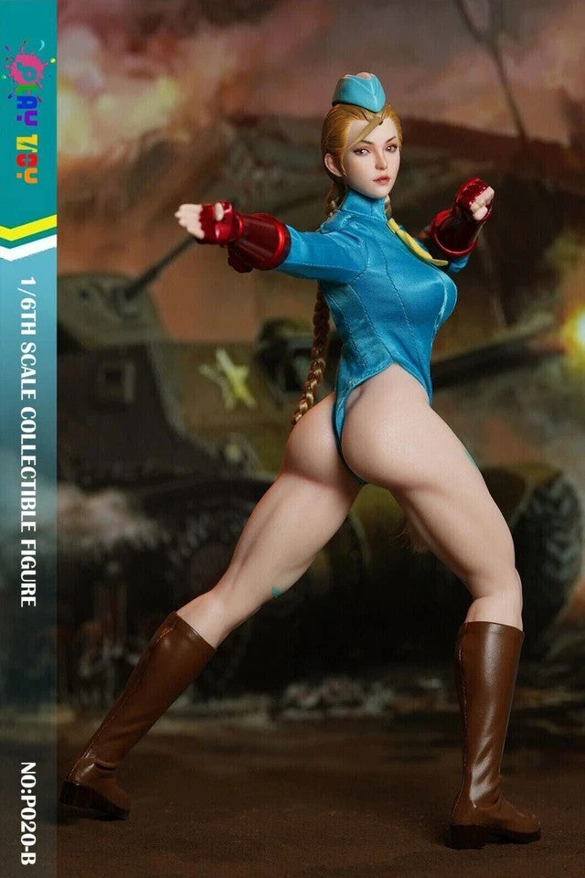 PLAY TOY P020A 1/6 Fighting Girl Blue Cammy 12" Action Figure BNIB